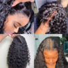 Human Hair With Small Curly Hair And Long Hair hu