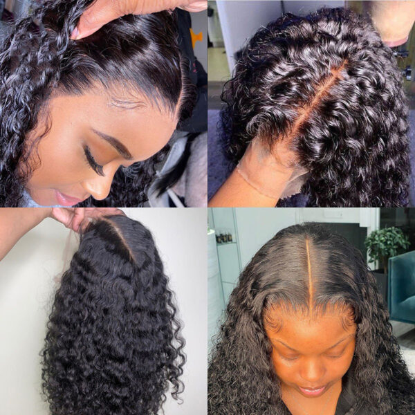Human Hair With Small Curly Hair And Long Hair hu