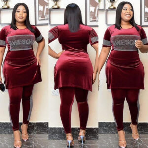 African Clothes 2 Pieces Women Famous Suit Dresses