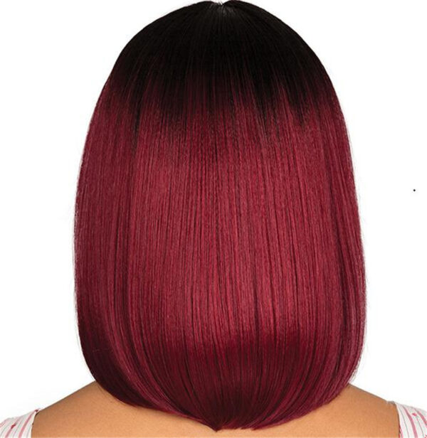 1623308917460.jpg Women's Short Straight Hair, Black Gradient Burgundy Bobo Short Hair