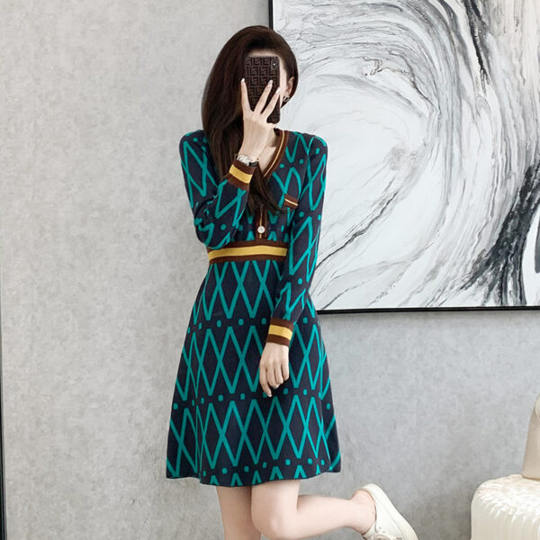 Women's Small Fragrance Style Knitted Dress