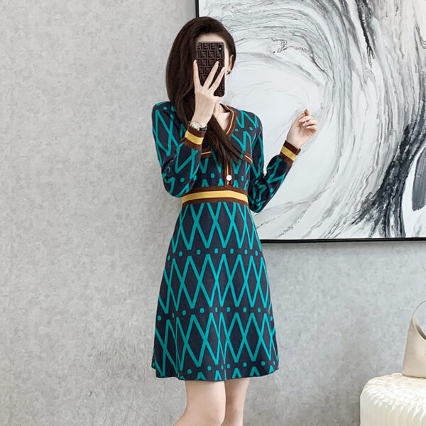 Women's Small Fragrance Style Knitted Dress