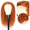 Front Lace Small Curly Orange Curly Hair Chemical Fiber Fake Head Cover